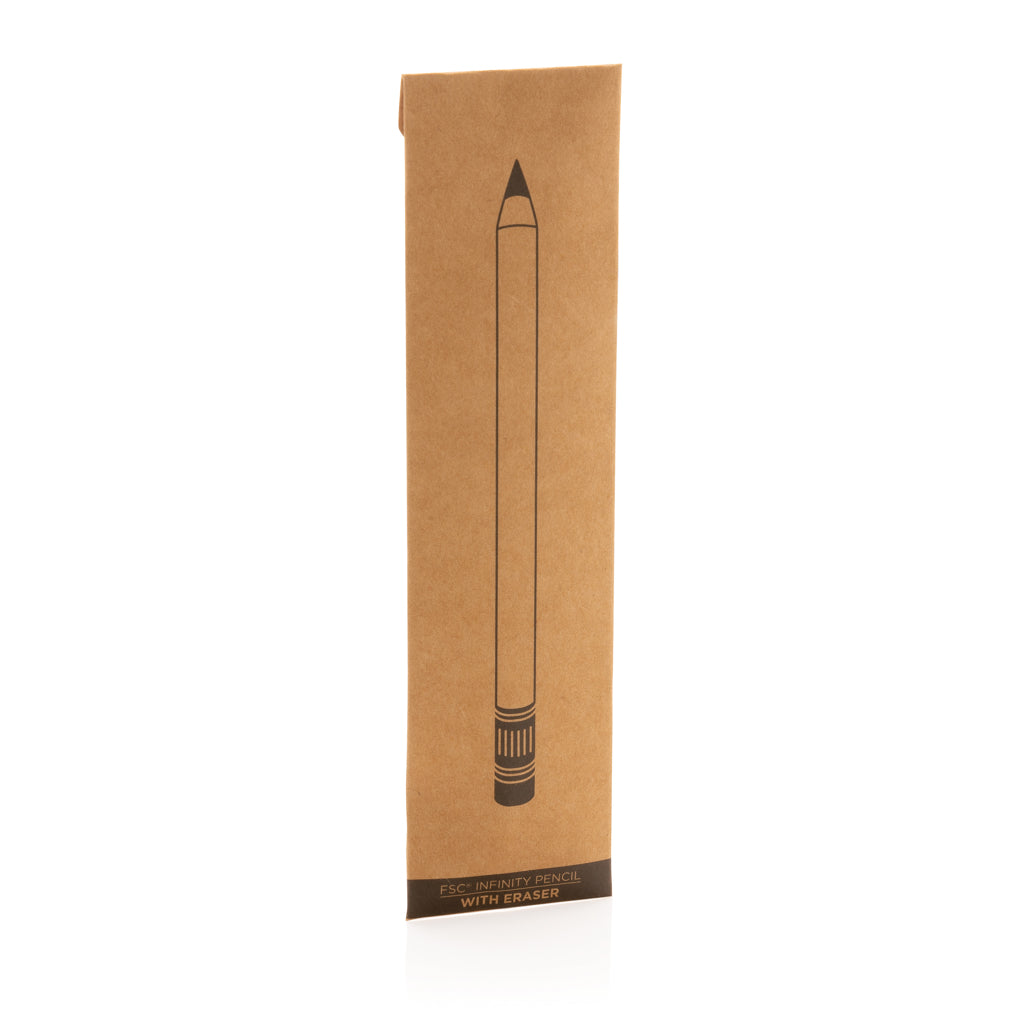 Bamboo infinity pencil with eraser - Brown