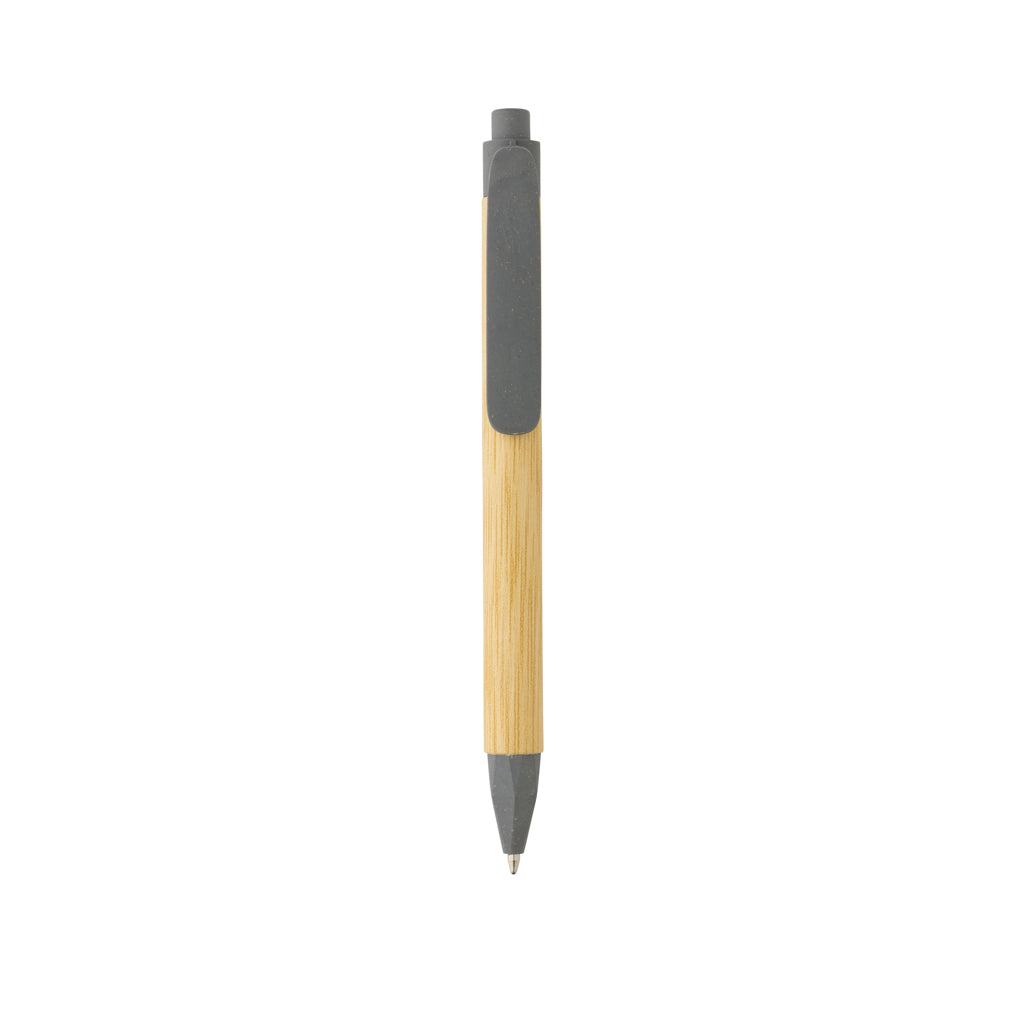 Write responsible recycled paper barrel pen - Grey