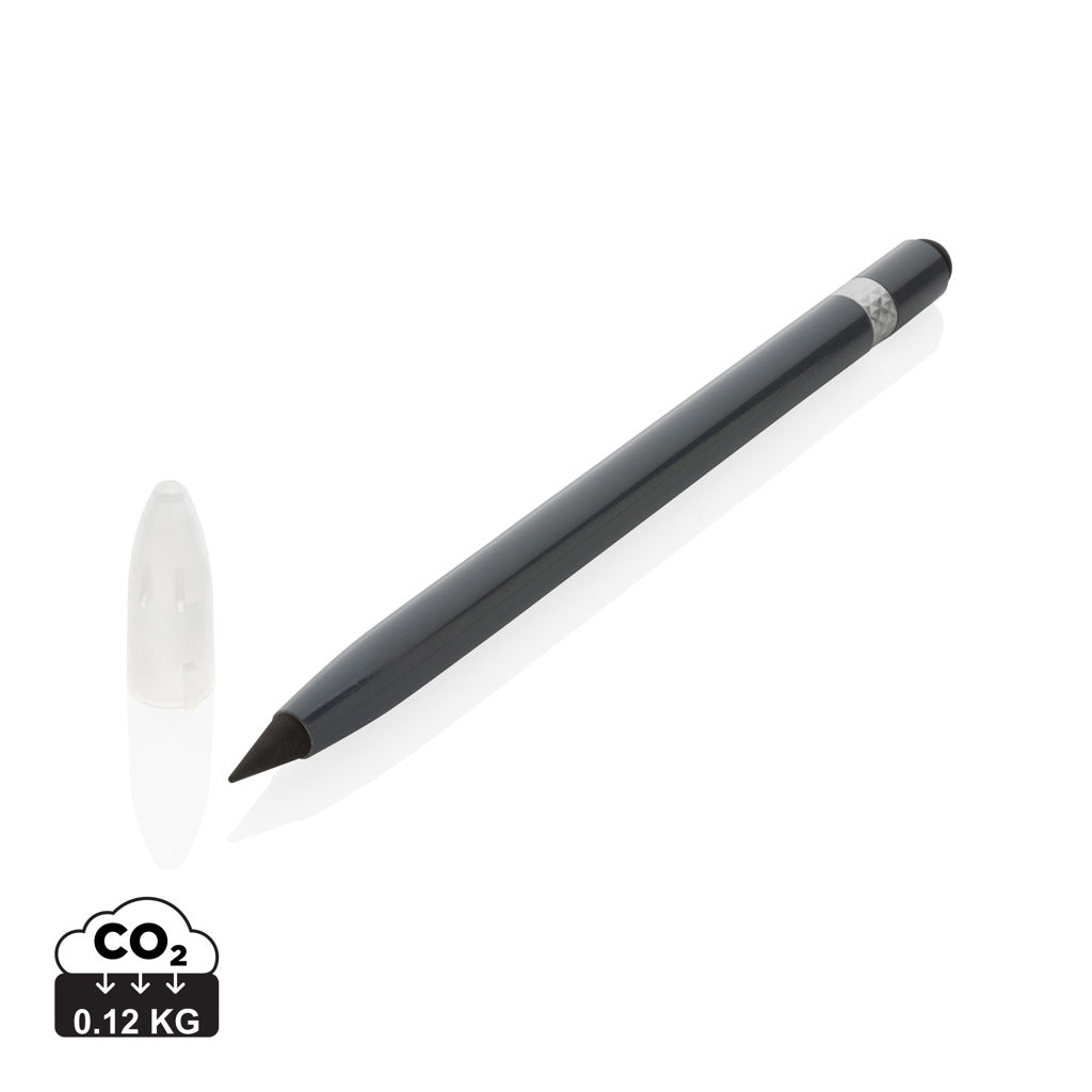 Aluminium inkless pen with eraser - Grey