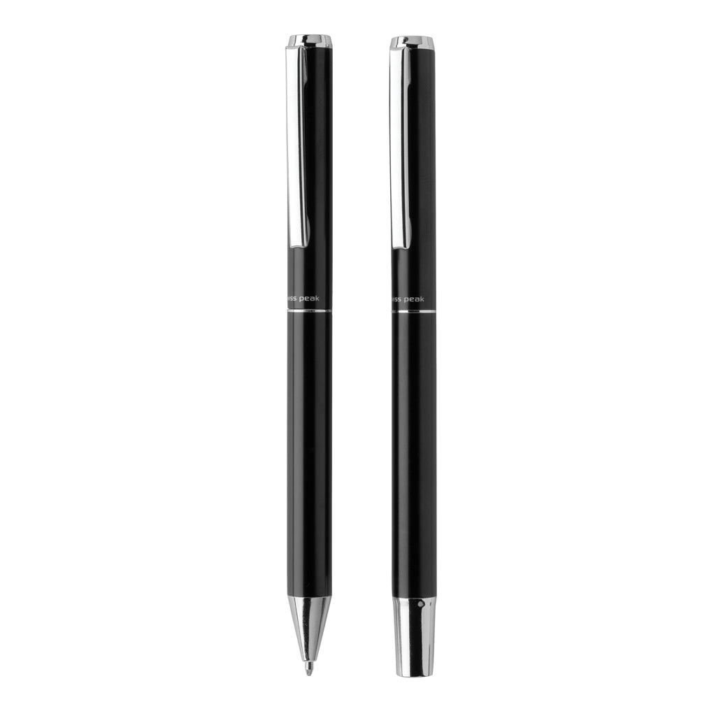 Swiss Peak Cedar RCS certified recycled aluminium pen set - Black
