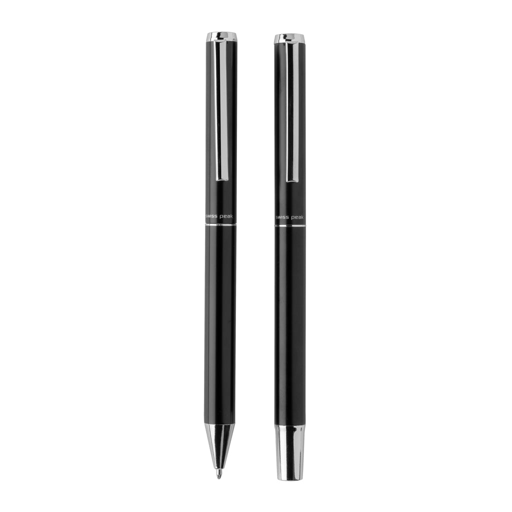 Swiss Peak Cedar RCS certified recycled aluminium pen set - Black