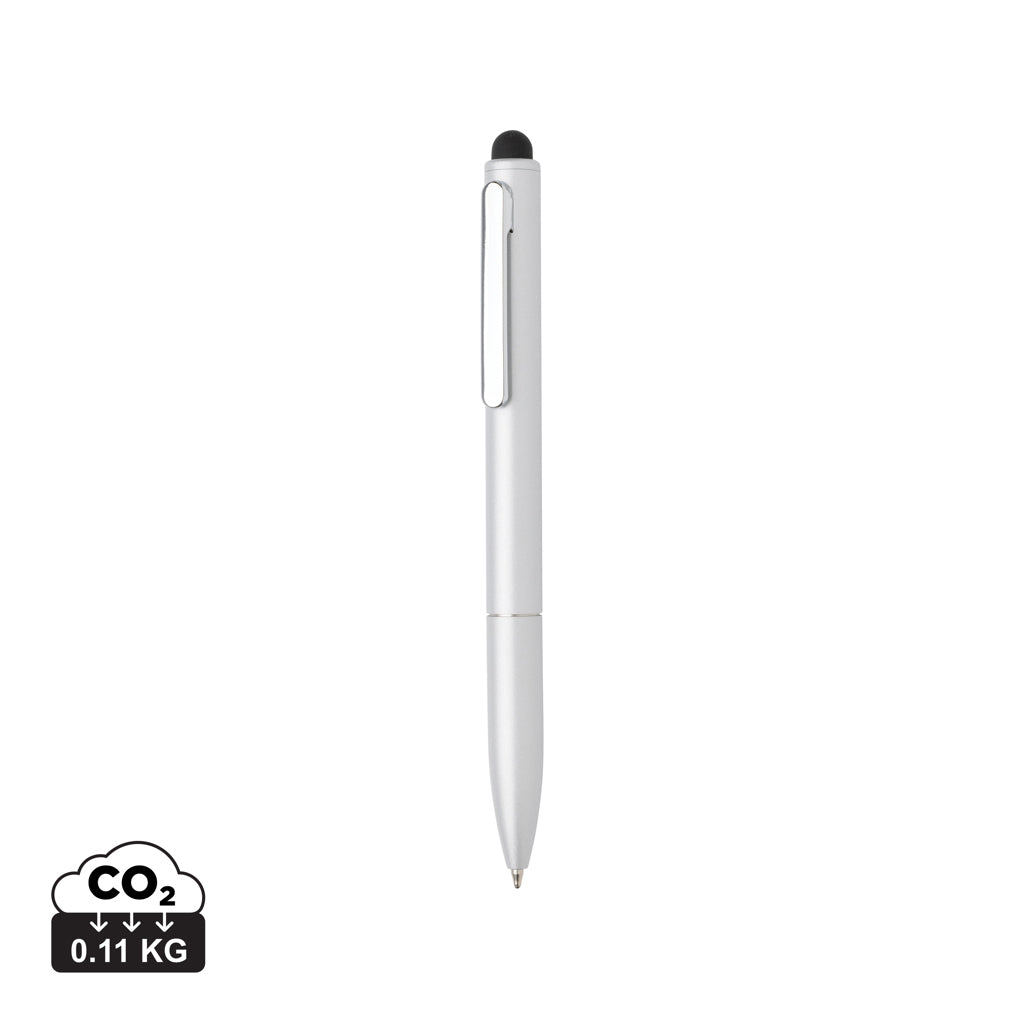 Kymi RCS certified recycled aluminium pen with stylus - Silver