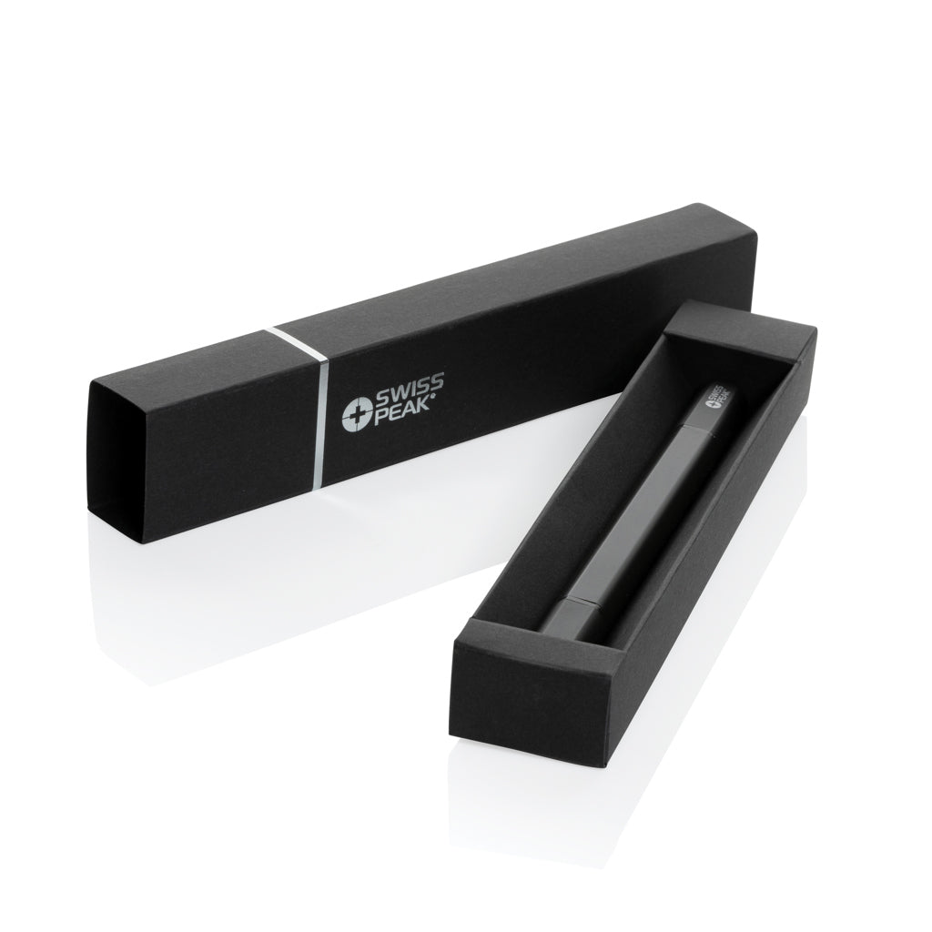 Swiss Peak Storm RCS recycled aluminium dual tip pen - Black
