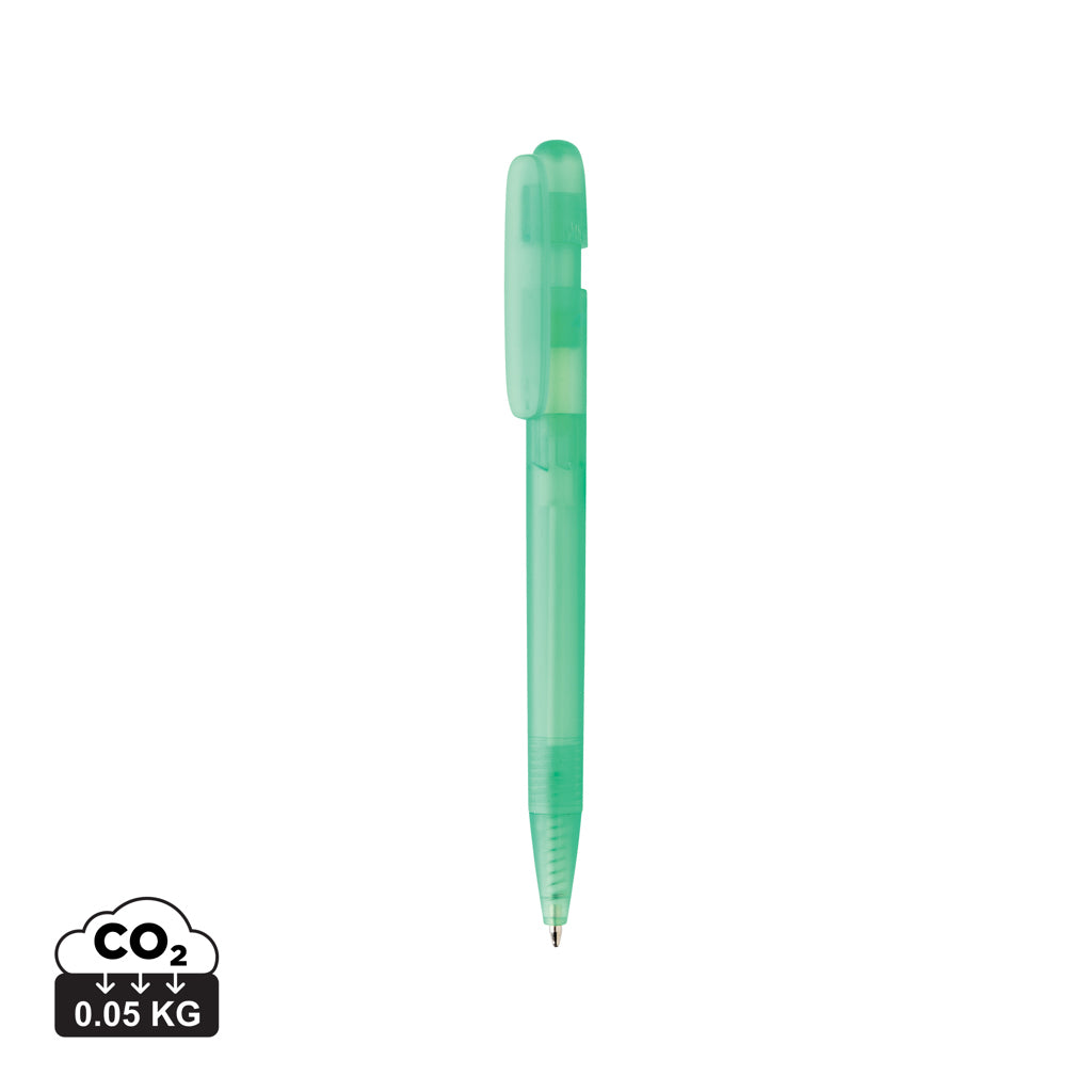 Devin GRS certified RABS pen transparent - Green