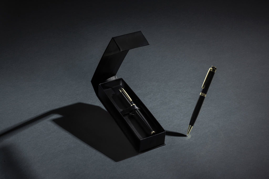 Swiss Peak Luca RCS recycled brass deluxe pen set - Black