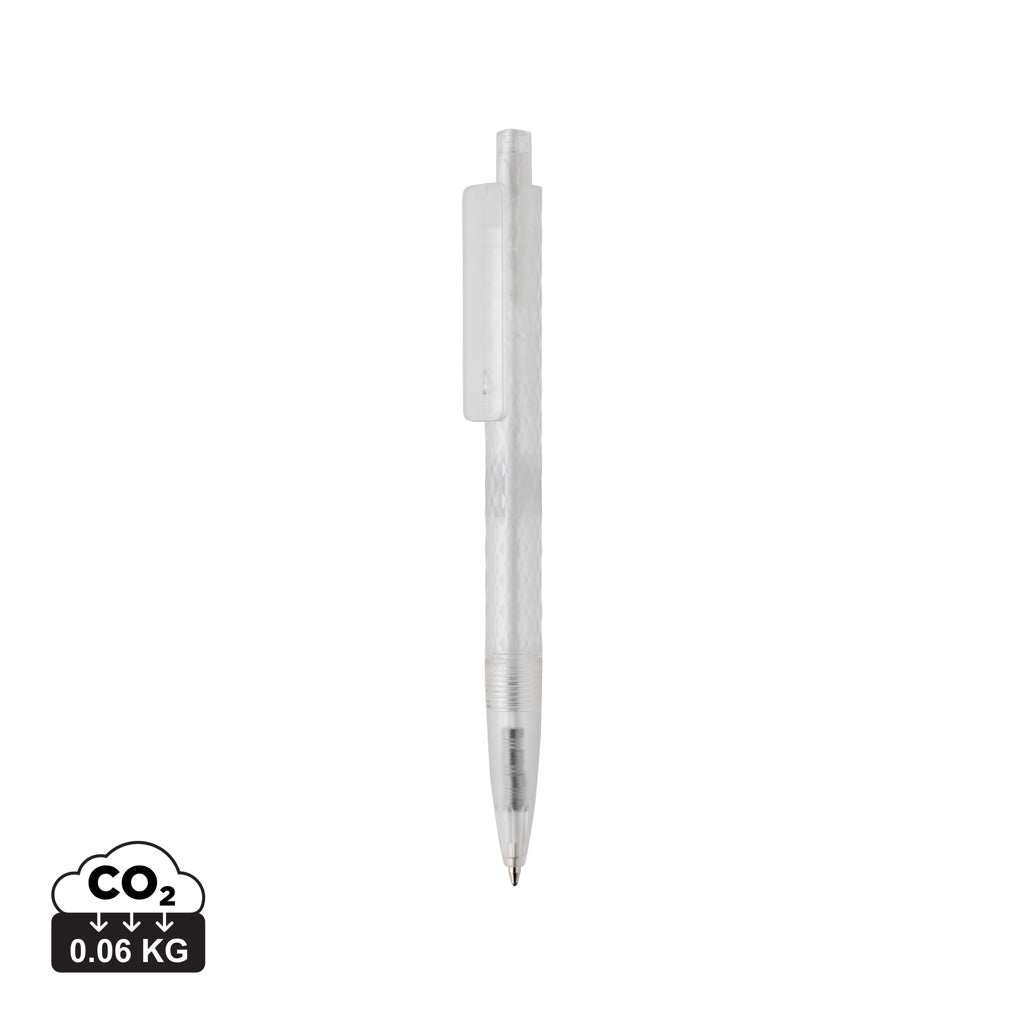 X3 GRS recycled PC plastic pen frosted - White