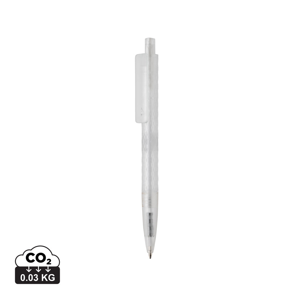 X3 GRS recycled PC plastic pen frosted - White