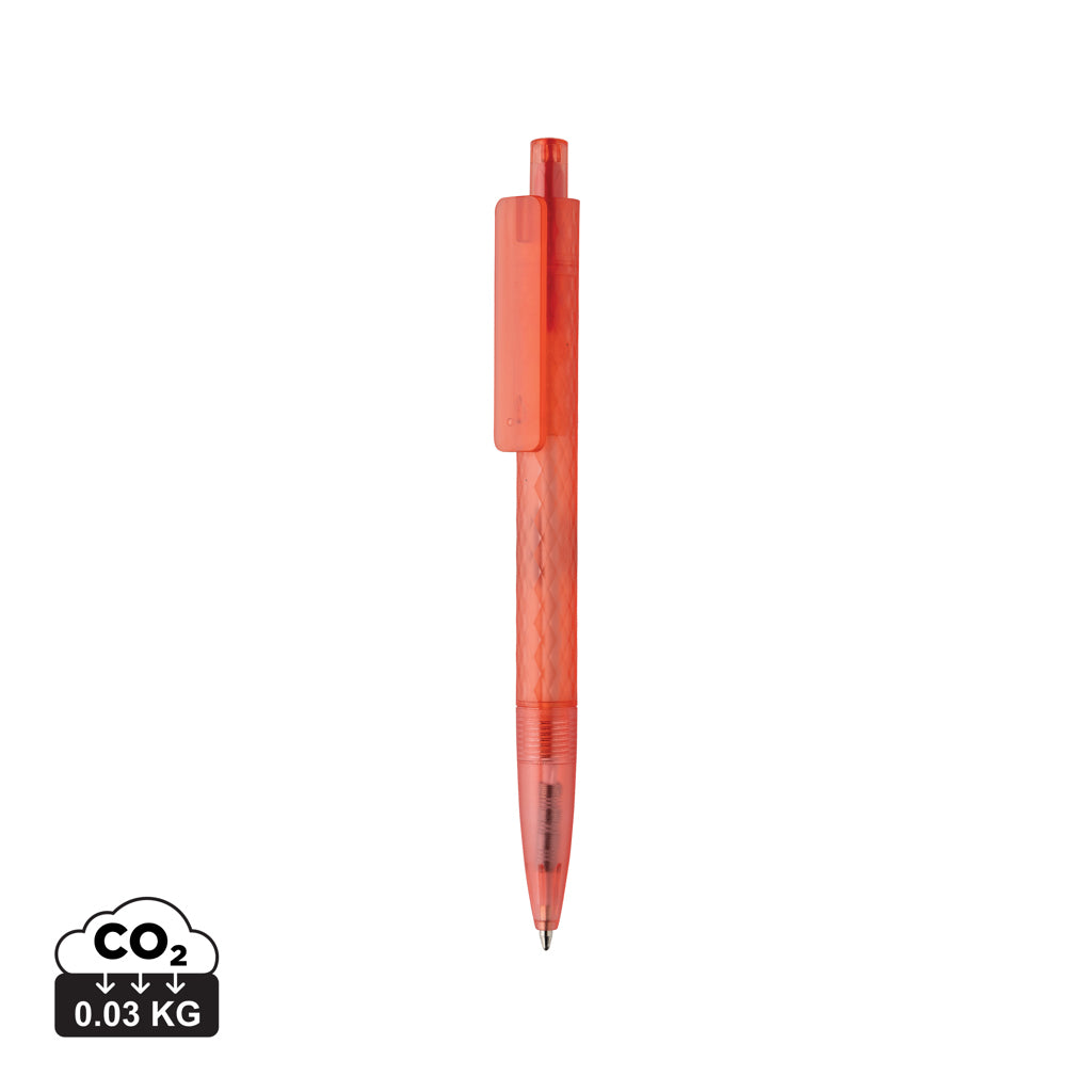 X3 GRS recycled PC plastic pen frosted - Red