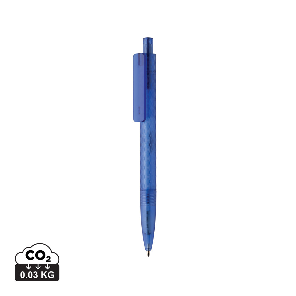 X3 GRS recycled PC plastic pen frosted - Blue