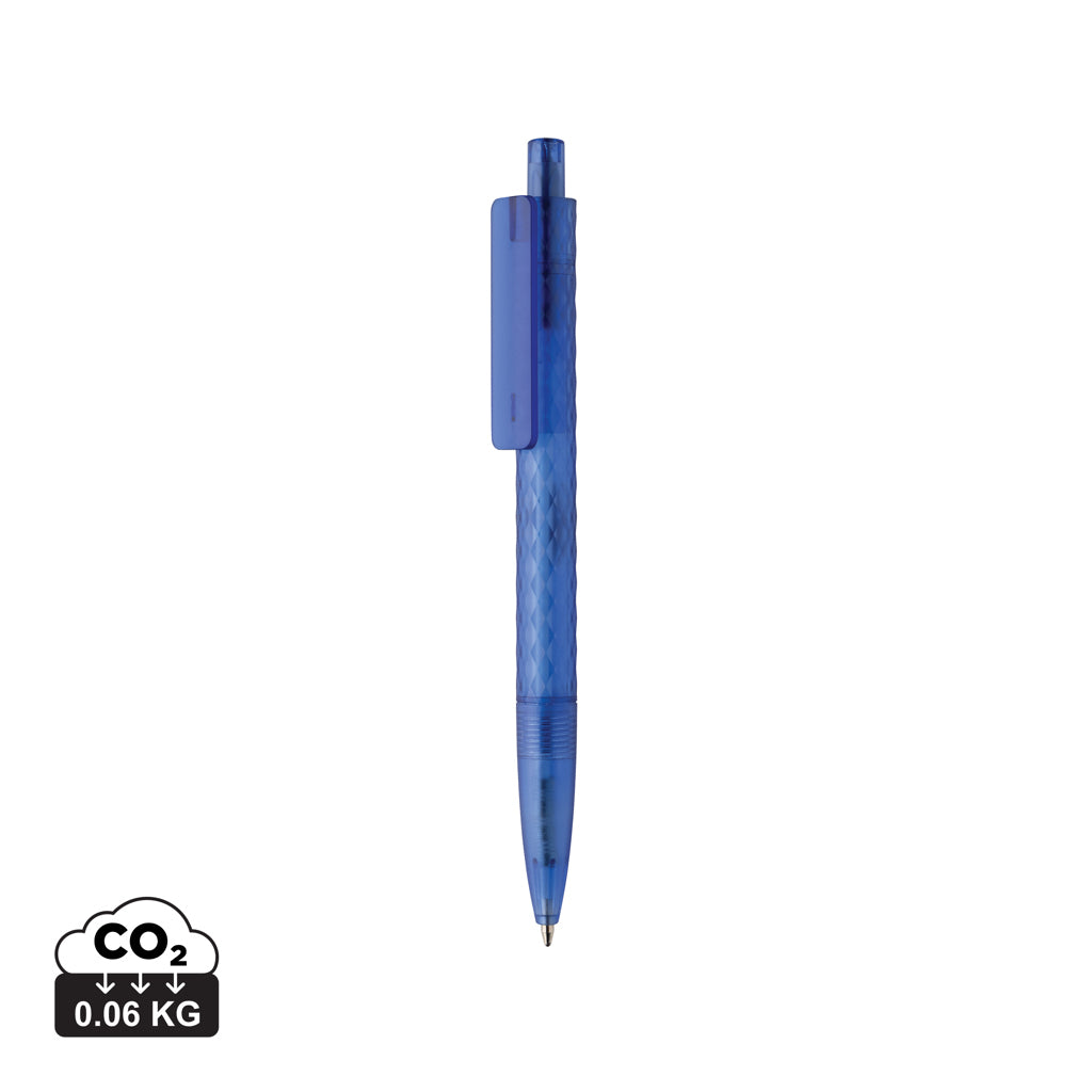 X3 GRS recycled PC plastic pen frosted - Blue