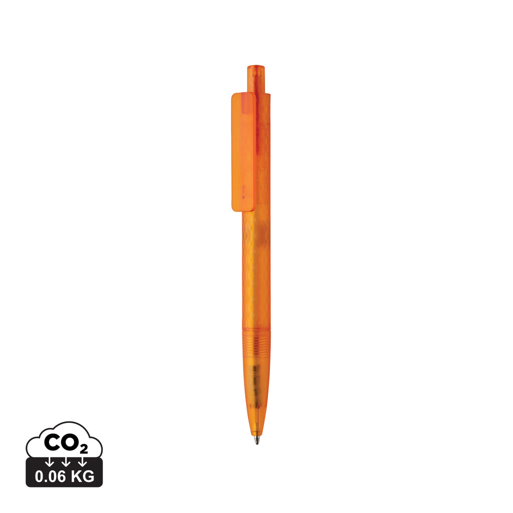 X3 GRS recycled PC plastic pen frosted - Orange