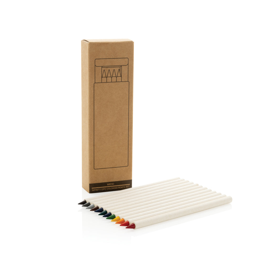 Micki GRS infinity 12pc colouring pencil set - White