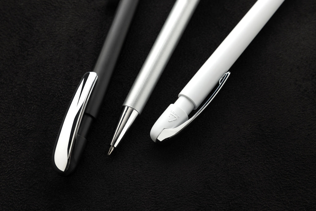 Glide GRS certified R-ABS Metal Clip Pen - White