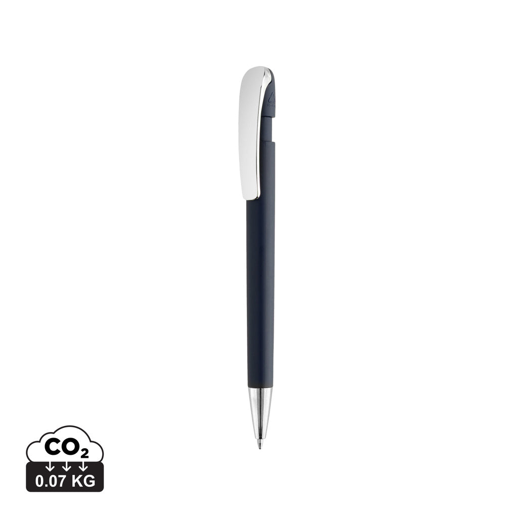 Glide GRS certified R-ABS Metal Clip Pen - Navy