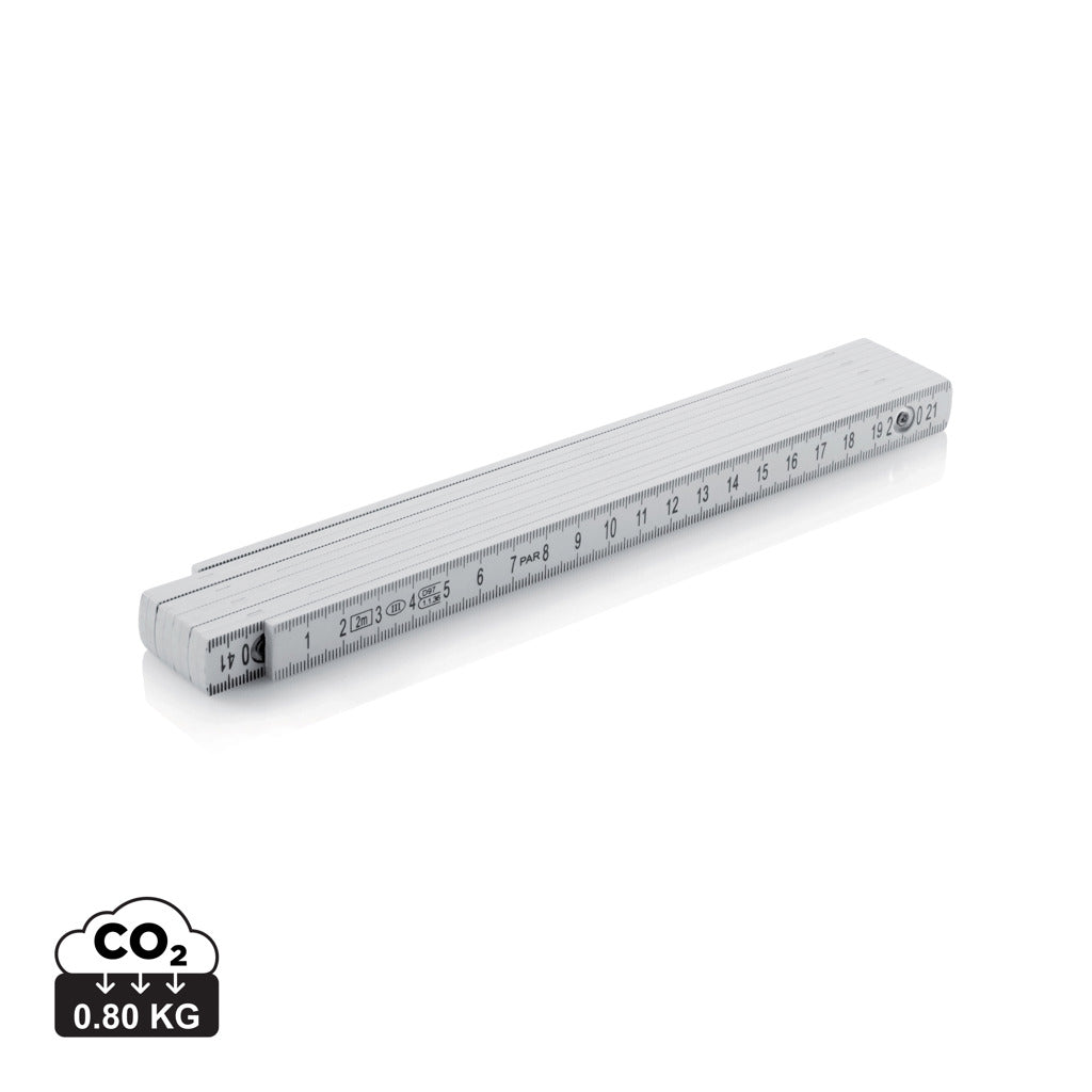 Fibreglass folding rule - White