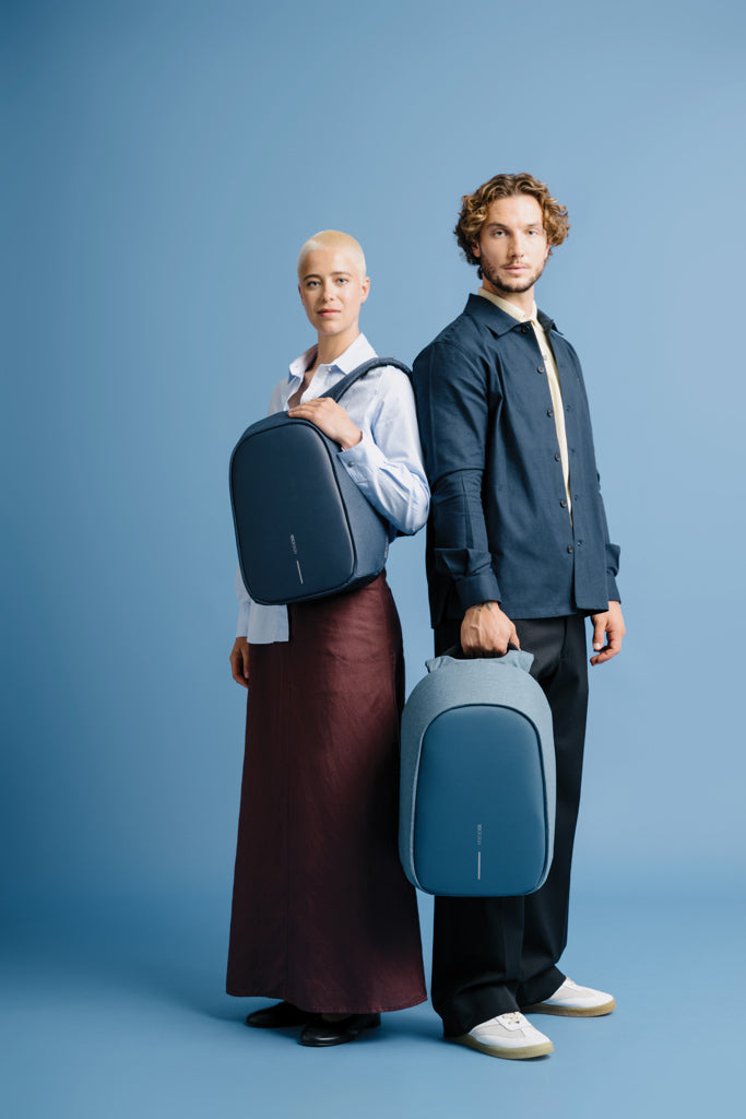 Bobby Hero Small, Anti-theft backpack - Light Blue