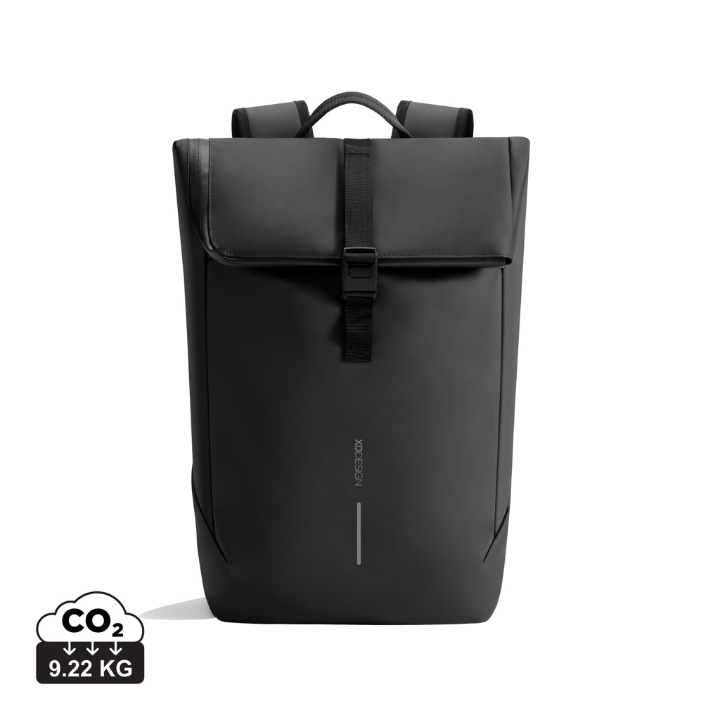 Urban Water Resistant Flap-top Backpack - Black