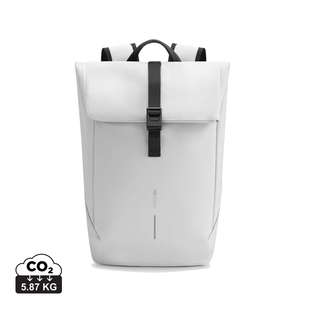 Urban Water Resistant Flap-top Backpack - Off White