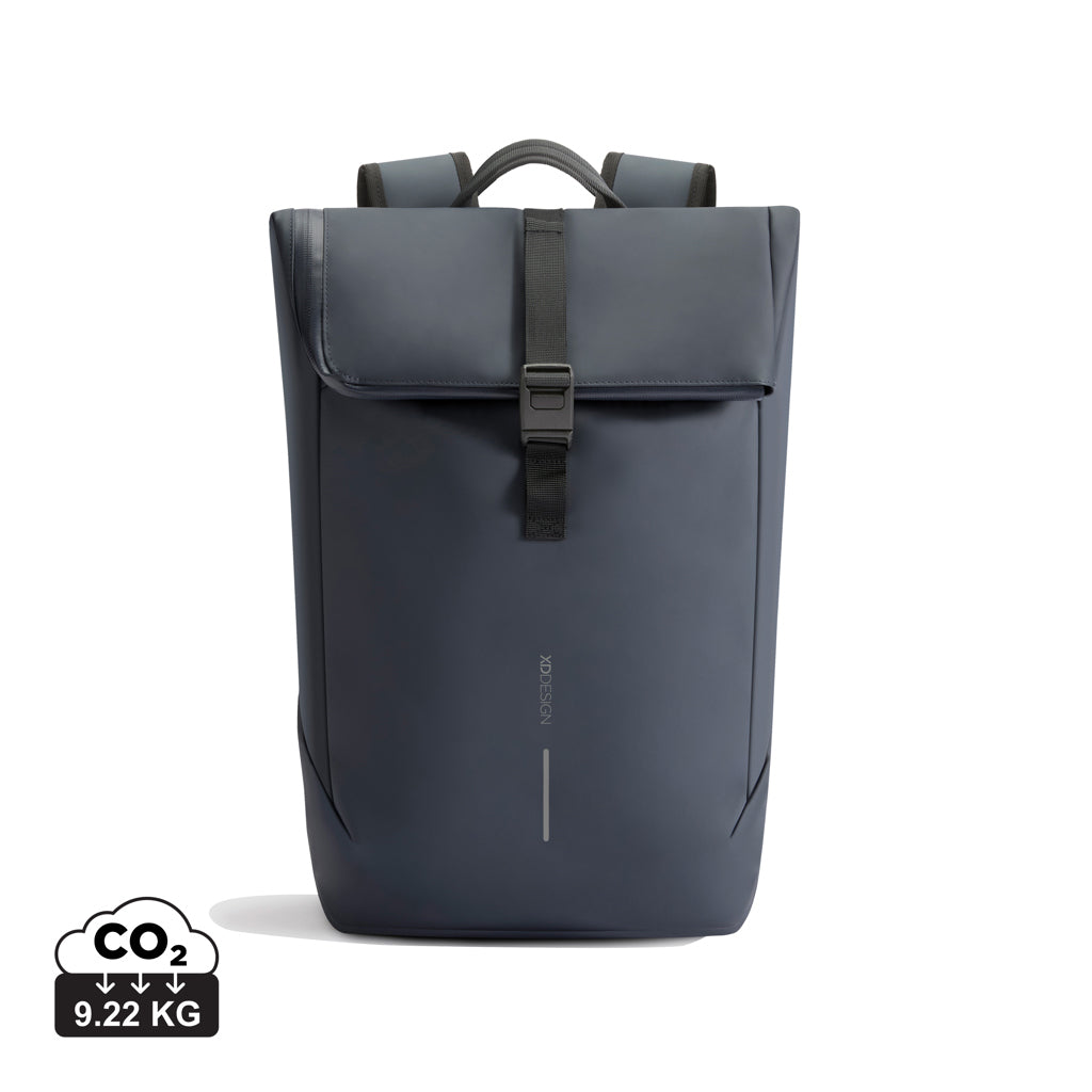 Urban Water Resistant Flap-top Backpack - Navy