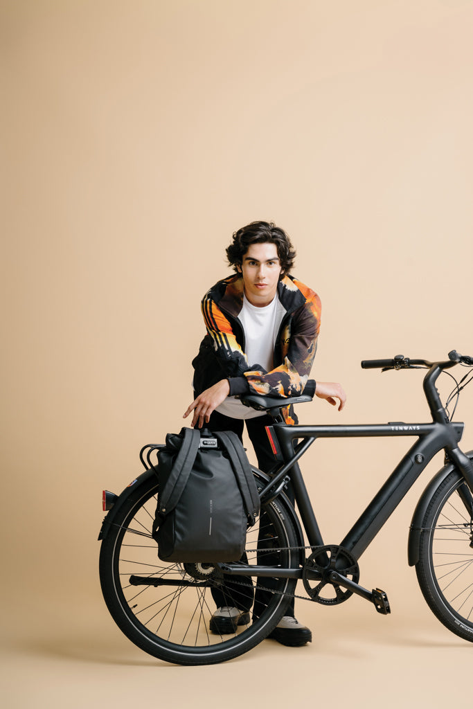Urban Water Resistant Bike Backpack - Black