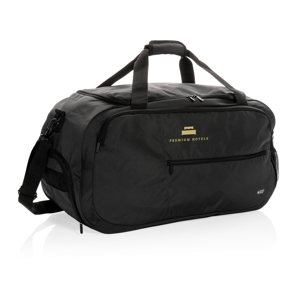 Swiss Peak AWARE™ RPET sports duffel - Black