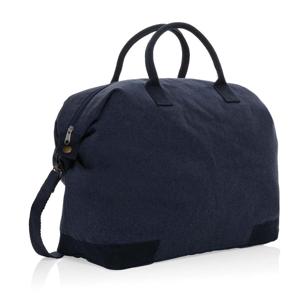 Kezar AWARE™ 500 gsm recycled canvas deluxe weekend bag - Navy