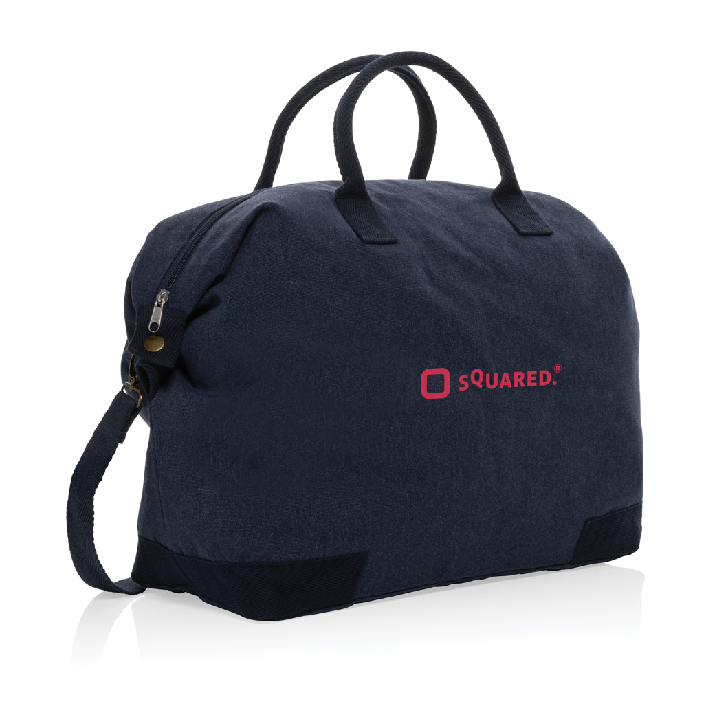 Kezar AWARE™ 500 gsm recycled canvas deluxe weekend bag - Navy