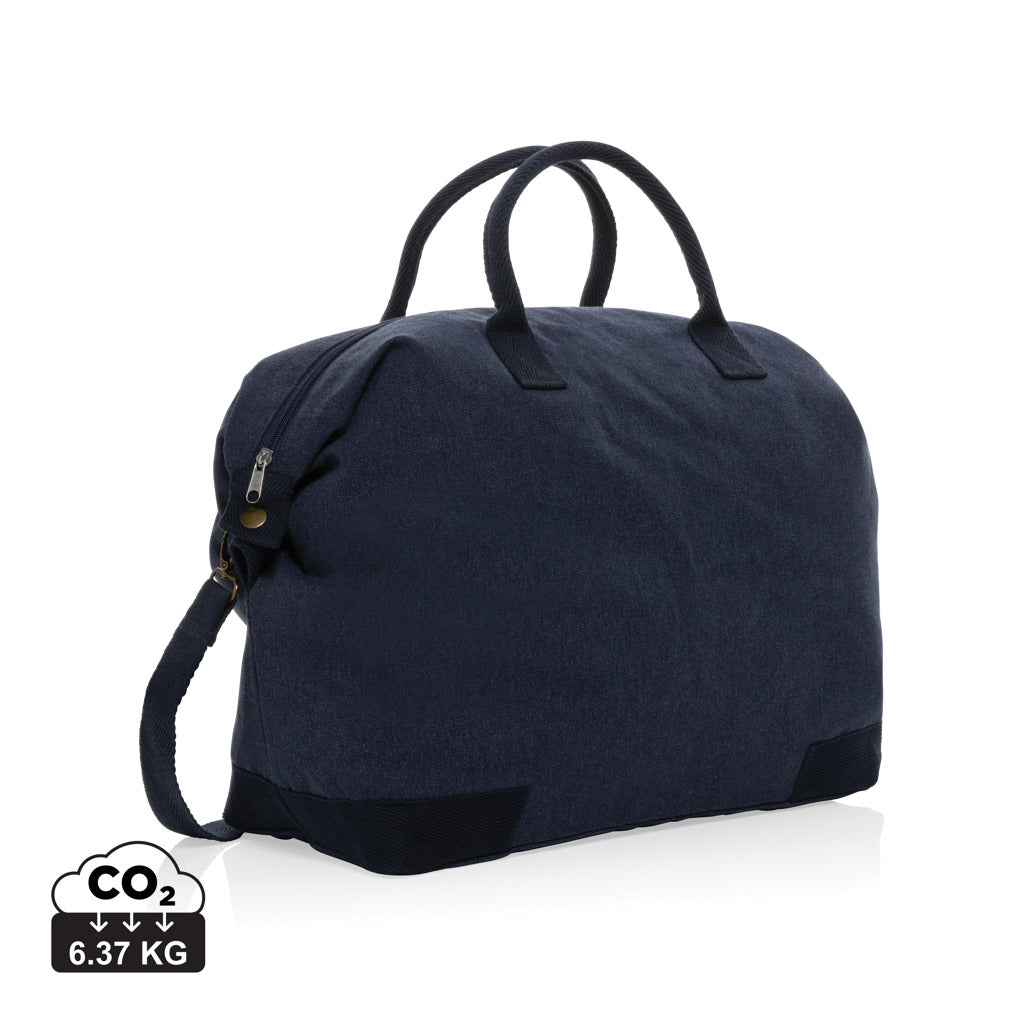 Kezar AWARE™ 500 gsm recycled canvas deluxe weekend bag - Navy