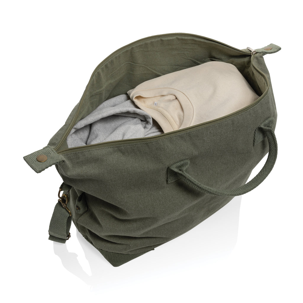 Kezar AWARE™ 500 gsm recycled canvas deluxe weekend bag - Green