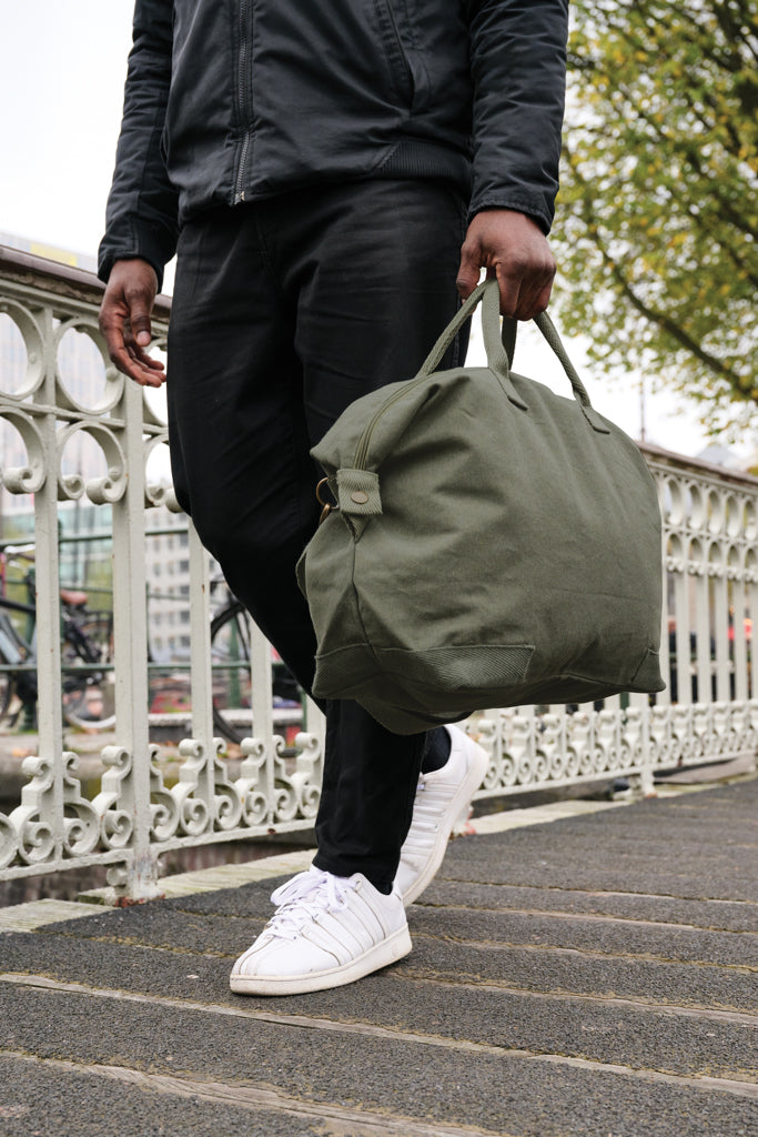 Kezar AWARE™ 500 gsm recycled canvas deluxe weekend bag - Green