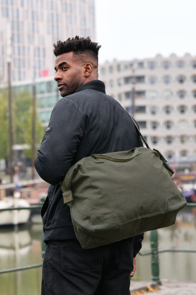 Kezar AWARE™ 500 gsm recycled canvas deluxe weekend bag - Green