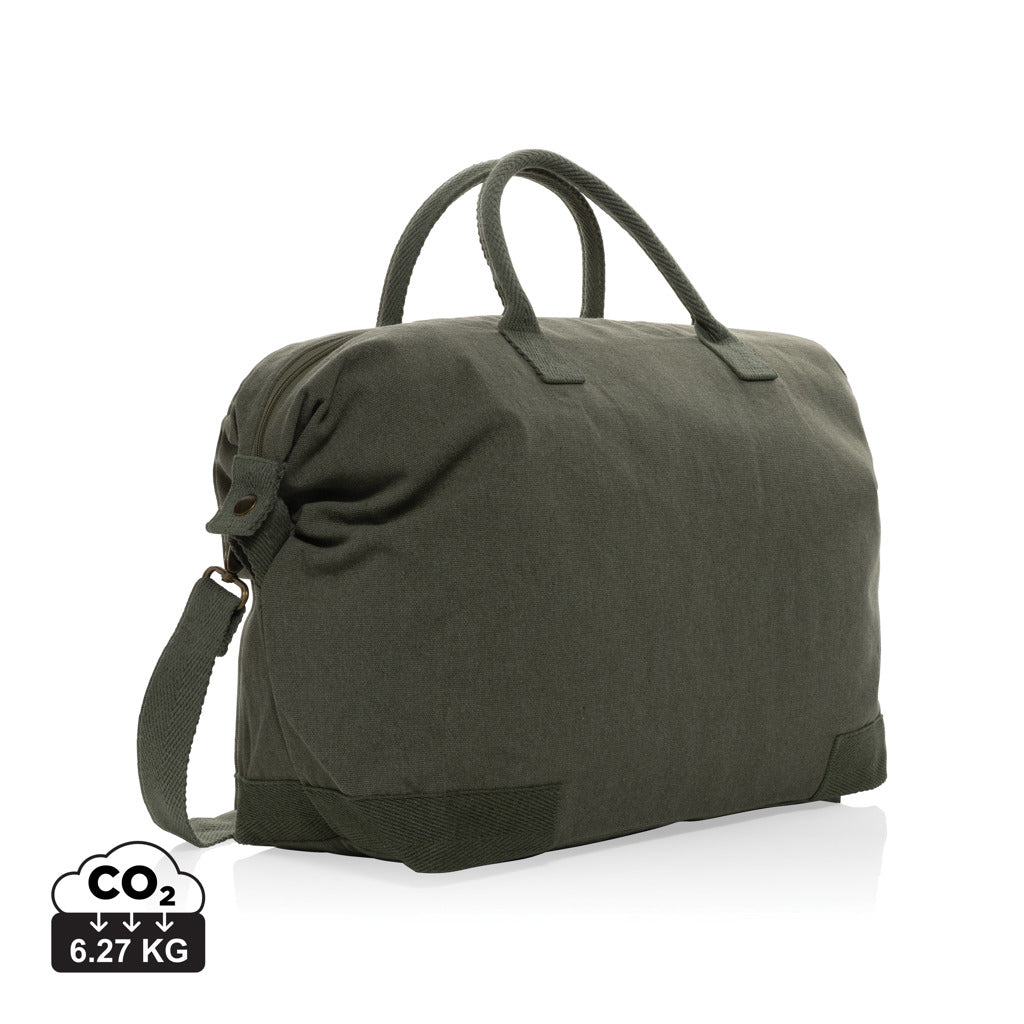 Kezar AWARE™ 500 gsm recycled canvas deluxe weekend bag - Green
