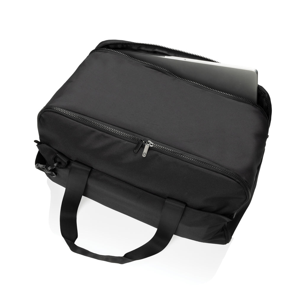 Swiss Peak Aware™ RPET 15.6 inch laptop weekend bag - Black