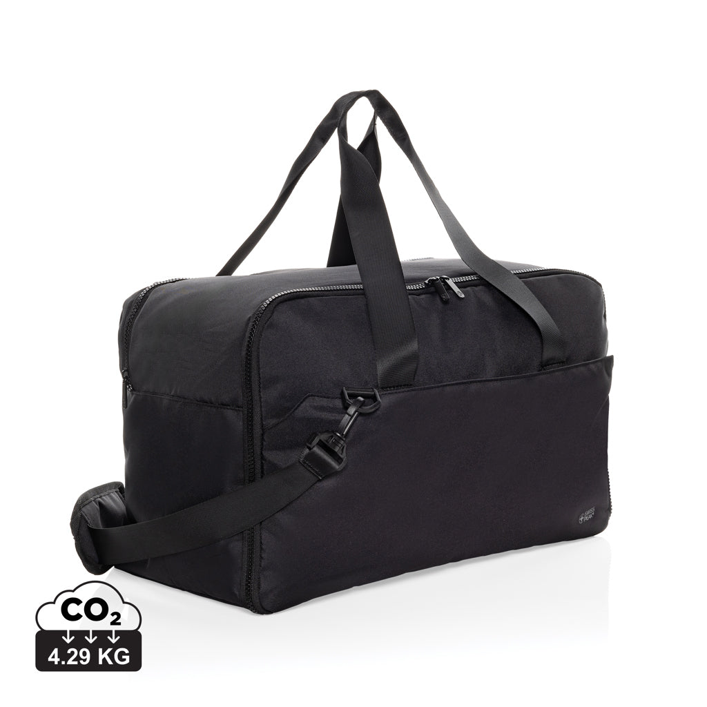 Swiss Peak Aware™ RPET 15.6 inch laptop weekend bag - Black