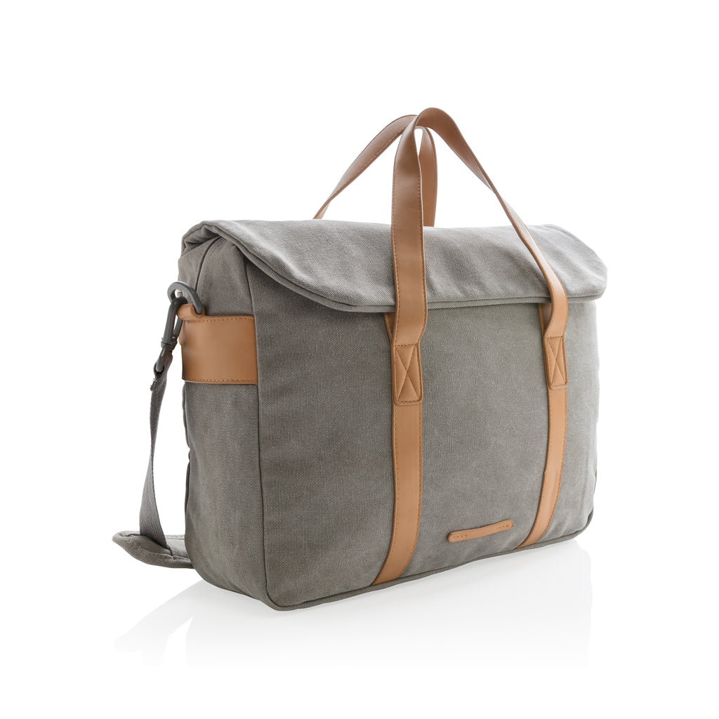 Canvas laptop bag PVC free - Grey
