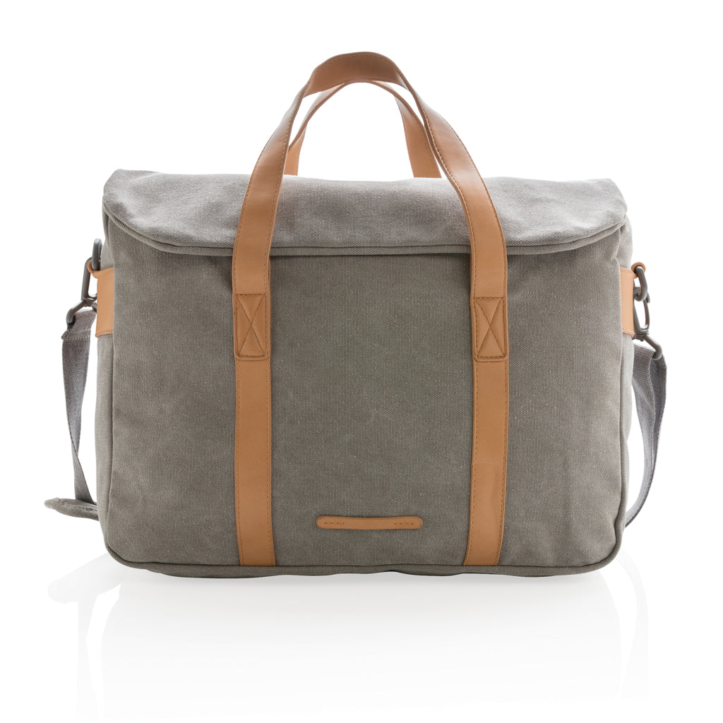Canvas laptop bag PVC free - Grey