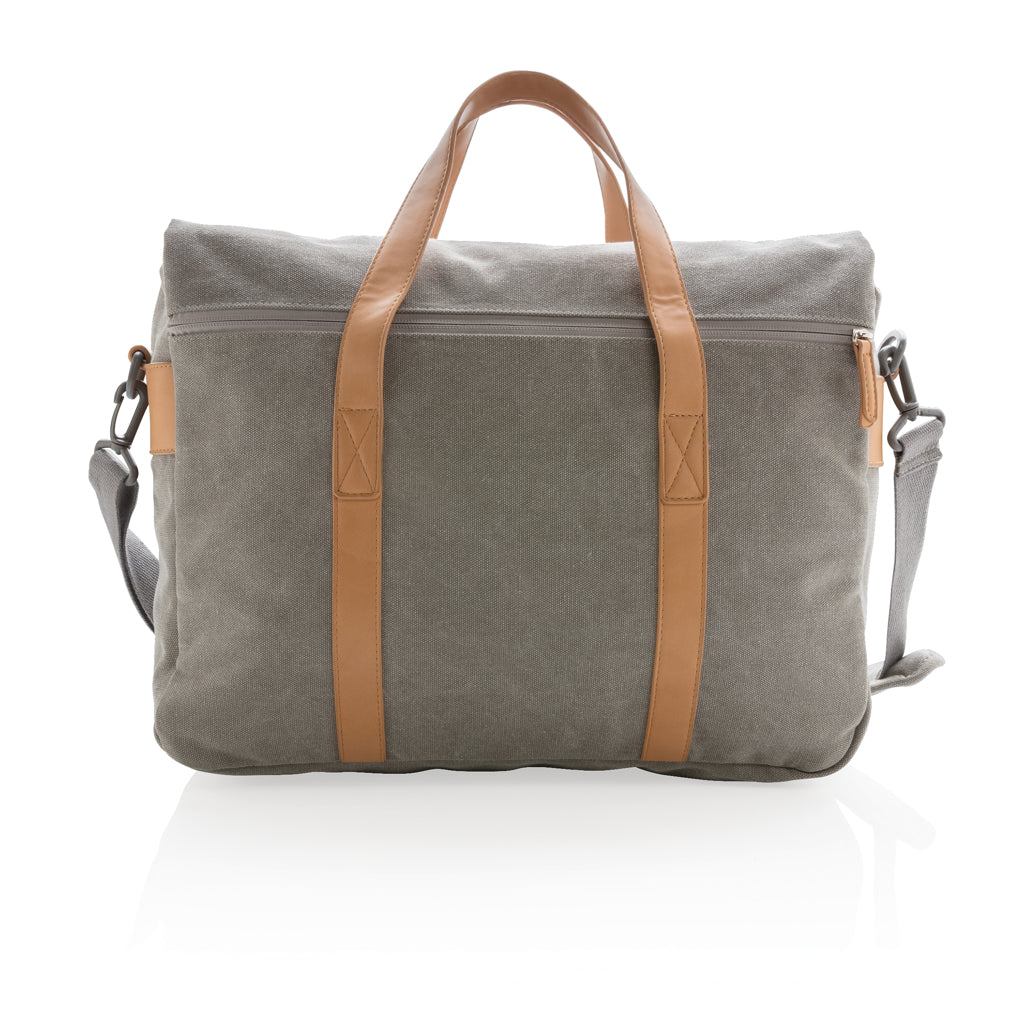 Canvas laptop bag PVC free - Grey