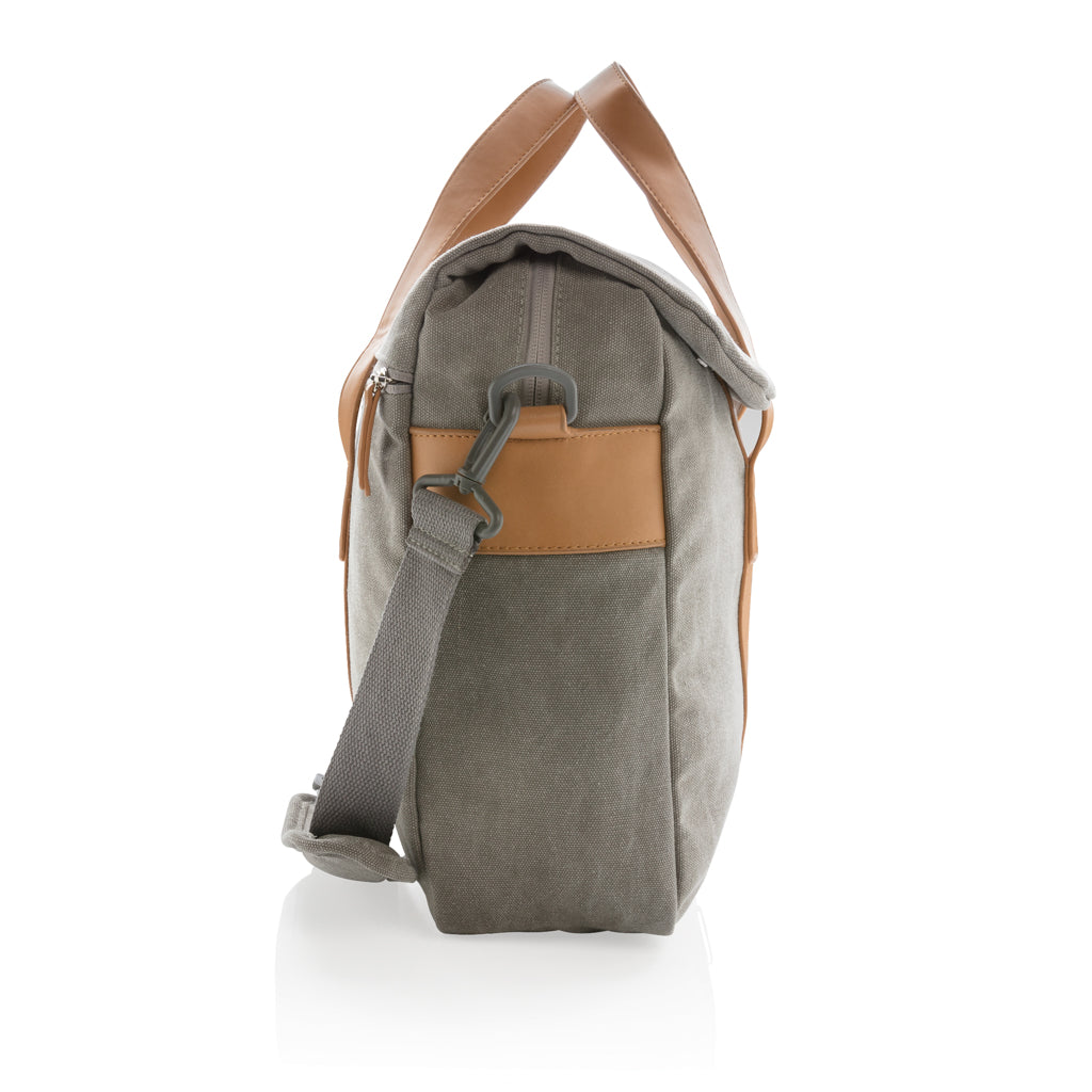 Canvas laptop bag PVC free - Grey