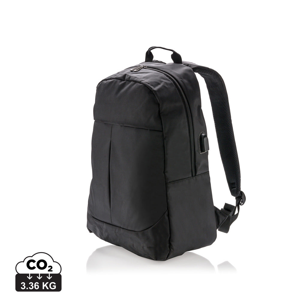Power USB laptop backpack - Black