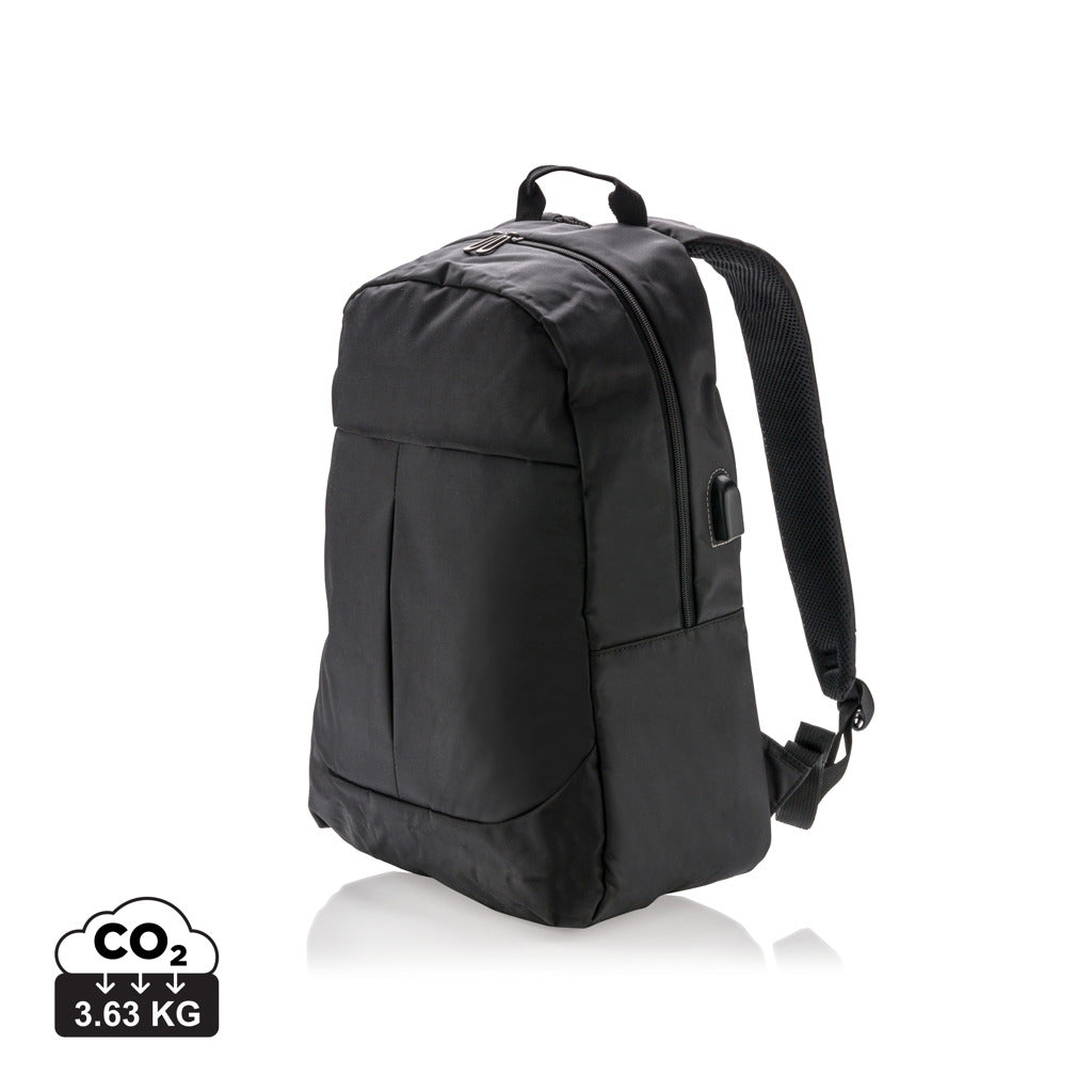 Power USB laptop backpack - Black