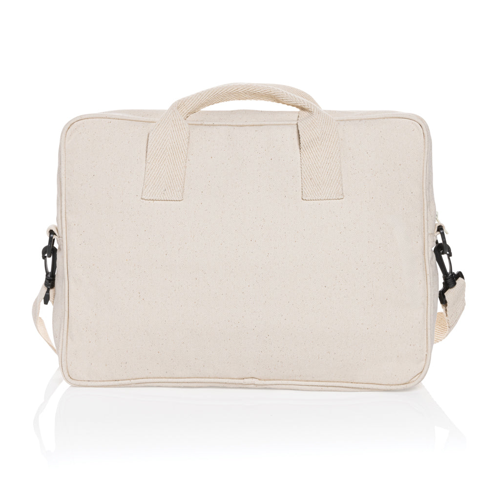Laluka AWARE™ recycled cotton 15.4 inch laptop bag - Off White