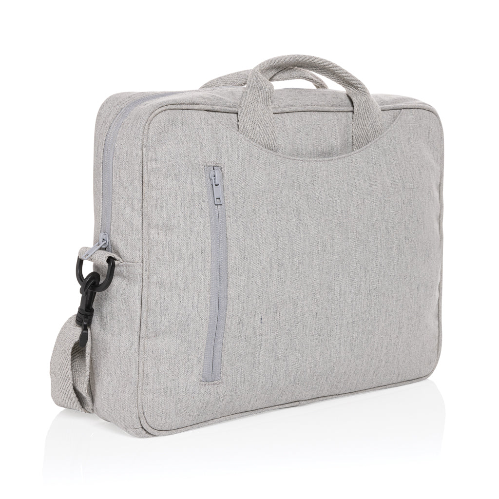 Laluka AWARE™ recycled cotton 15.4 inch laptop bag - Grey