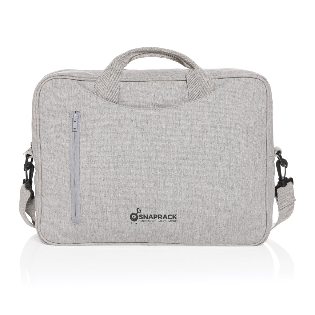 Laluka AWARE™ recycled cotton 15.4 inch laptop bag - Grey