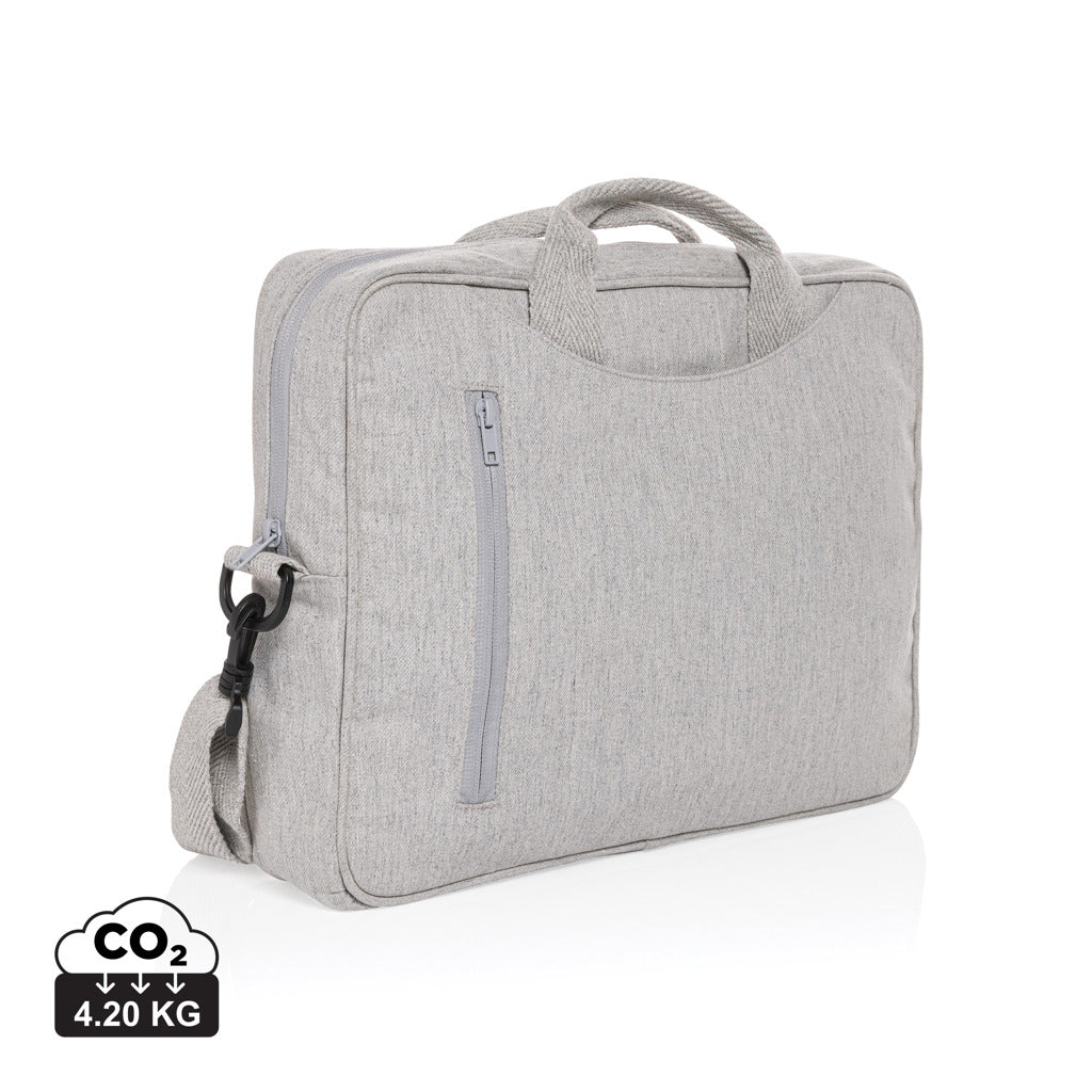 Laluka AWARE™ recycled cotton 15.4 inch laptop bag - Grey