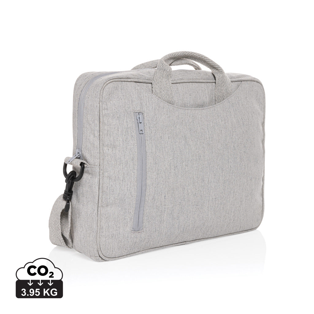 Laluka AWARE™ recycled cotton 15.4 inch laptop bag - Grey