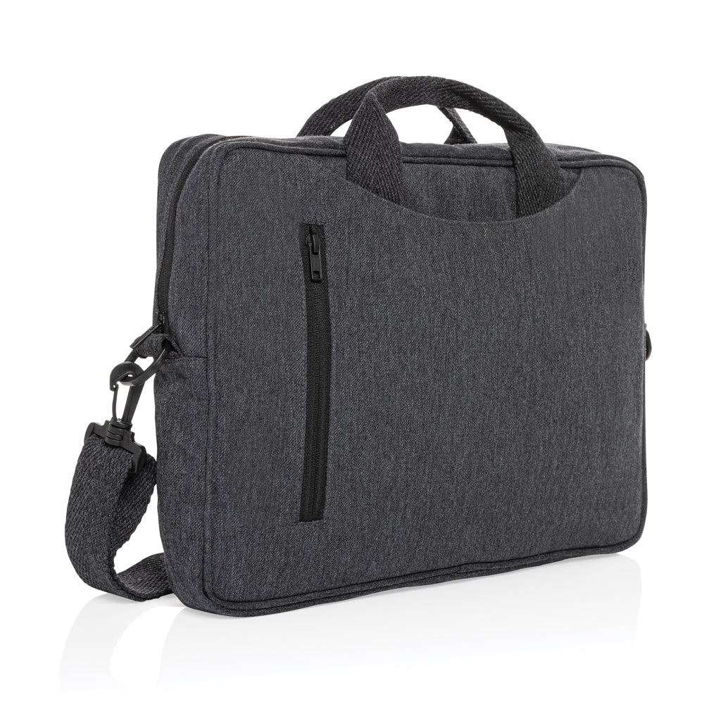 Laluka AWARE™ recycled cotton 15.4 inch laptop bag - Anthracite