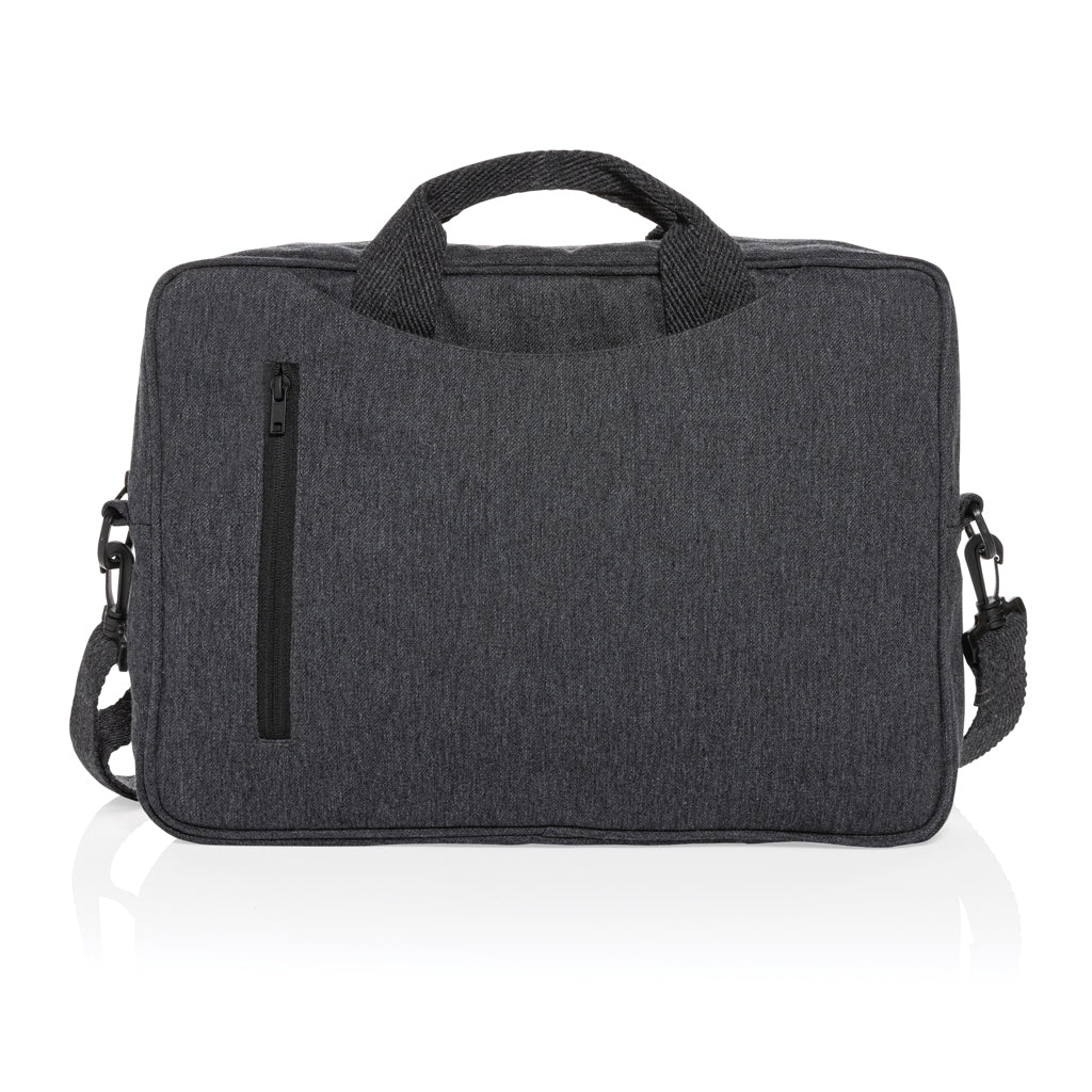 Laluka AWARE™ recycled cotton 15.4 inch laptop bag - Anthracite
