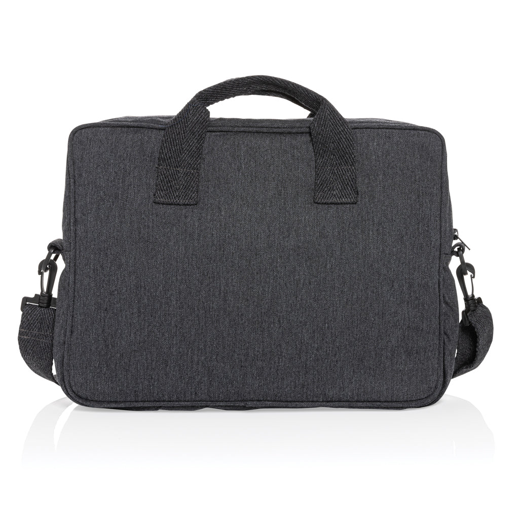Laluka AWARE™ recycled cotton 15.4 inch laptop bag - Anthracite