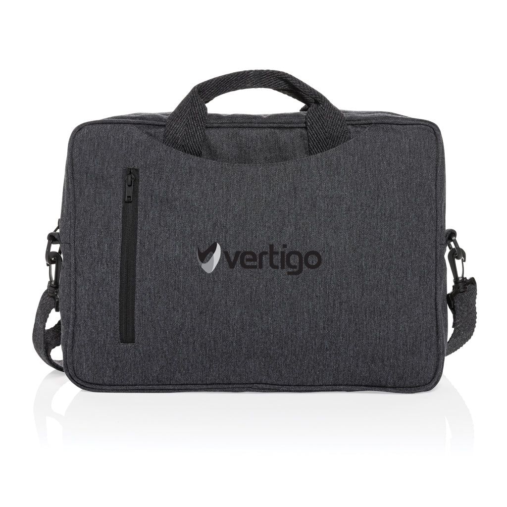 Laluka AWARE™ recycled cotton 15.4 inch laptop bag - Anthracite