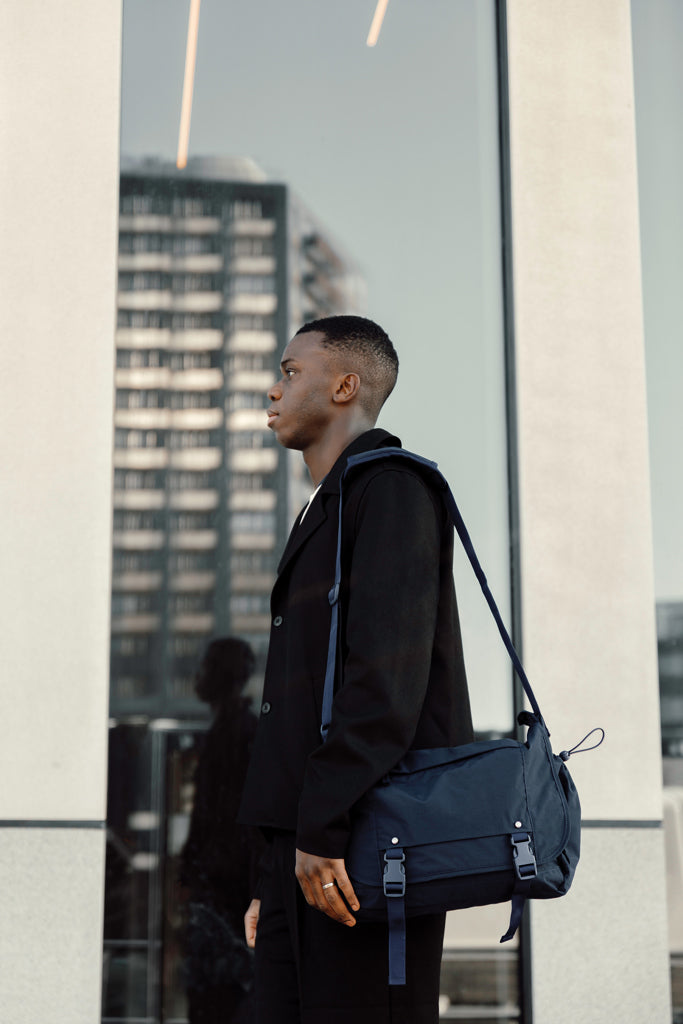 KENTO URBAN RCS recycled nylon 15.6 inch Messenger - Navy